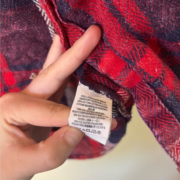 Free People Red and Black Plaid Blouse - Picture 7 of 10
